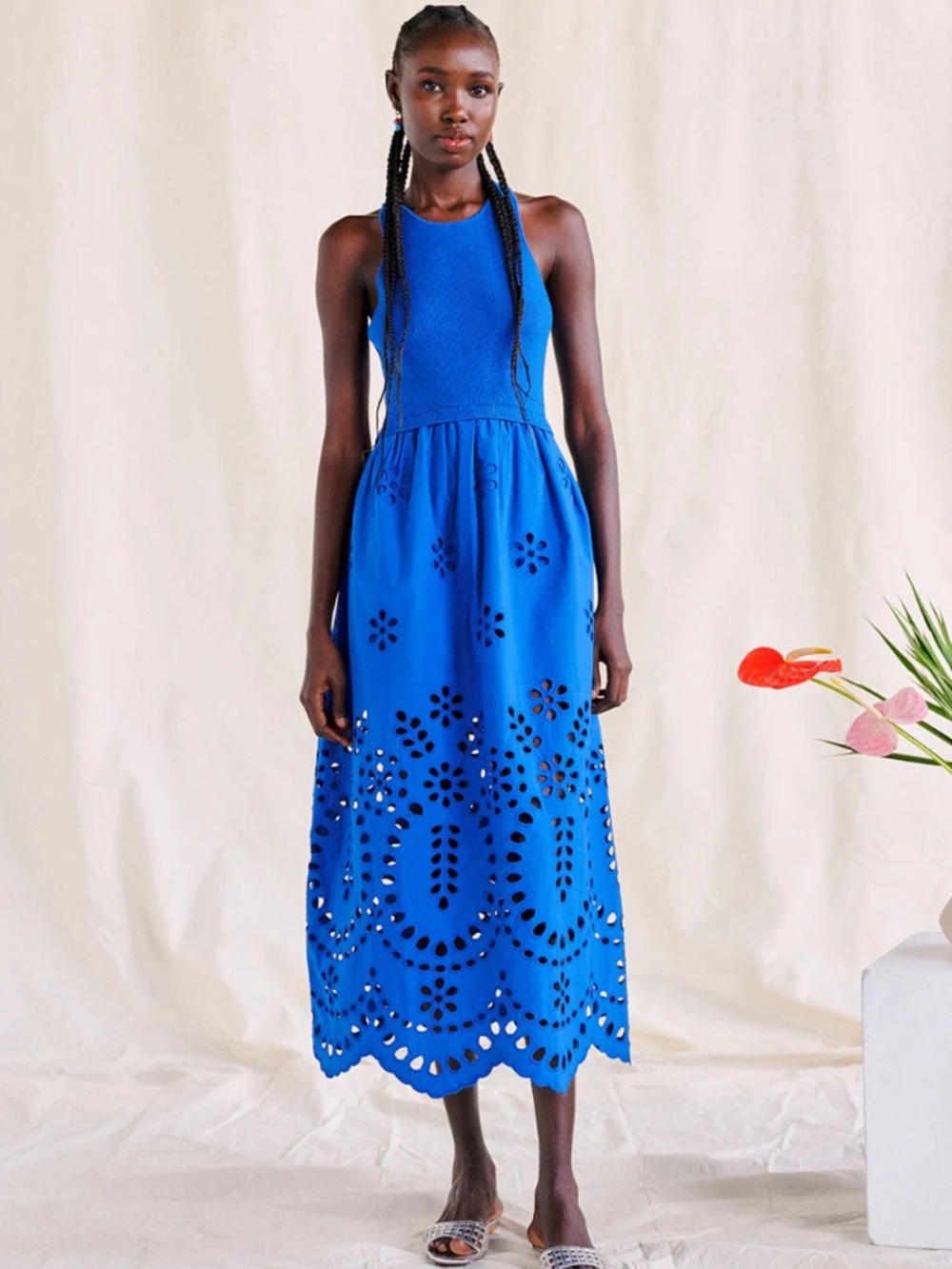 Knit & Eyelet Dress ~ Dawn